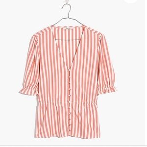 Madewell Strip3 Candy cane top XXS
